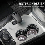 2PCS Bling Crystal Rhinestone Cup Holder Coaster – 2.75 Inch Anti-Slip Auto Insert Cup Coaster – Sparkling Interior Decor Accessories for Cars & Vehicles (Gray & White)