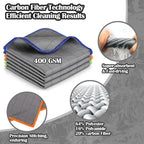Microfiber Glass Cleaning Cloths,3 Pack Streak Free Miracle Cleaning Cloth,Reusable Lint Free Cleaner Towels for Kitchen,Windows,Mirror,Glasses,Car Windshields,Stainless Steel,11.8"×11.8"