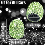 8PCS Bling Crystal Diamond Tire Stem Valve Caps, Dustproof Car Wheel Tire Valve Caps Universal Tire Valve Stem Covers for Cars, SUV, Trucks, Bikes, Motorcycles, Bicycles (Green)