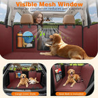 Dog Car Seat Cover for Pets 100% Waterproof Seat Cover Hammock 600D Heavy Duty Scratch Proof Nonslip Durable Soft Back Seat Covers for Cars Trucks and SUVs