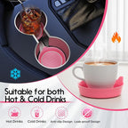 Car Cup Coaster Universal Non-Slip Cup Holders Bling Crystal Rhinestone Car Interior Accessories 2 Pack Peach Pink