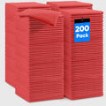 Red Microfiber Cleaning Cloths, 200 Pack Microfiber Towels for Cars, Lint Free & Scratch-Free Bulk Cleaning Rags for House, Kitchen, Car and Shop, Absorbent Cleaning Towels 11.5 x 11.5 inch