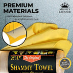 Premium Shammy Cloth for Car Drying - 26”x17” - Super Absorbent Chamois Towel for Car - Scratch-Free, Reusable & Soft