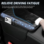 Stacool Upgraded Car Center Console Cover with Rhinestones,Microfiber Leather Car Armrest Cover Cushion with 2 Storage Bags,Universal Cars Armrest Storage Box as Cars Interior Accessories