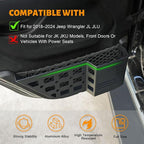 MAIKER Metal Rear Door Storage Box Compatible with 2018-2025 Jeep Wrangler JL JLU 4XE & 2020-2025 Gladiator JT, Insert Organizer Box Pockets for Replace Sagging Nets, 2PCS(Black)