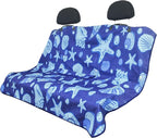 Waterproof Back Seat Cover for Dogs and Kids, Car Seat Protector Under Baby Car Seat, Child and Dog Car Seat Cover Blanket for Rear Bench(Conch Shells Starfish, Rear Bench Seat Towel)