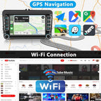 Car Stereo for VW Volkswagen Jetta Golf Passat Beetle Tiguan Polo EOS, 7" Touchscreen Car Radio with Wireless Apple CarPlay & Android Auto,YouTube,GPS, WiFi, Bluetooth, FM,SWC, DSP（with Accessories）