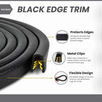 Edge Trim Black Large, Fits Edge 1/4 Inch, Length 10 Feet (3.05 Meter)