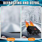 500w Car Heater 12 Volt Camping Heaters Kit Car Camping Windshield Window Defogger Defroster for Winter Automobile Windscreen Camper(12v)