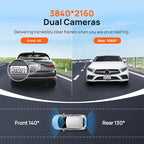 4K Dash Cam Front and Rear with STARVIS, Dashcam with 5GHz WiFi, GPS Car Camera, Super Night Vision, ADAS, 3'' IPS Screen, 24H Parking Mode, Time-Lapse, Loop Recording, Support 256GB Max (A800S) | 5GHz WiFi • ADAS • 24H Parking Mode • 3" IPS Scre...
