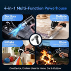 Handheld Vacuum Cordless 12000PA Real Strong Suction,Portable Small Car Vacuum Cleaner with 4 Modes & 4000mAh Rechargeable Battery,3 Filter,7-in-1 Cleaning Kit for Home Office Car Pet (Black)