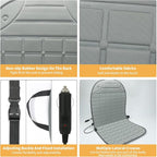 Seat Cover Comfortable Winter Seat Cushion with Adjustable Buckle for Full Back and Seat 2-Pack (Grey)