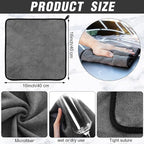 40 Pcs Gray Microfiber Towels: 16"x16" Microfiber Drying Towels Bulk Micro Fiber Car Cleaning Cloth for Cars Drying Washing Polishing Cleaning Household Supplies