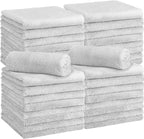 30 Pcs Edgeless Microfiber Plush Towels for Cars Detailing Drying Wash Polishing Absorbent Cleaning Cloths, 500 GSM (16 x 16 Inch,Light Gray)
