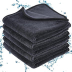 Shiny Wipes Shower Cleaning Cloth - 5 Pack 16 x 16 inch Ultra Absorbent Car Drying Towel, Shiny Wipes Drying Towel Microfiber Cleaning Cloth for Car, Bath & Househood