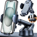 【Upgraded Strongest Suction & Pro Military-Grade】Ultimate Car Phone Mount【360°Rotatable Suction】Cell Phone Holders Truck Stand for Dashboard Windshield Vent for iPhone 17 Pro Max 16 Samsung,Dark Grey