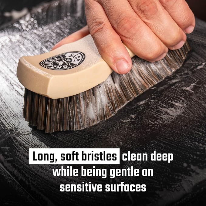 Long Bristle Horse Hair Leather Cleaning Brush - Leather Brush to Gently Clean Car Interiors,Furniture,Sneakers,Boots,and More - Safe for Natural,Synthetic,Faux,and Pleather,(Pack of 12)