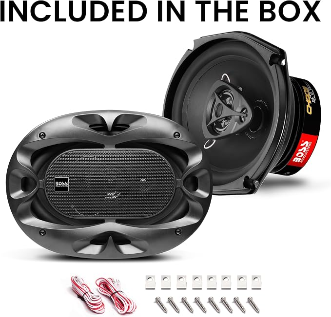 CH6930B 6 x 9 Inch Car Door Speakers - 400 Watts Max (Pair), Coaxial, 3 Way, Full Range, 4 Ohms, Sold in Pairs, Bocinas para Carro