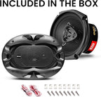CH6930B 6 x 9 Inch Car Door Speakers - 400 Watts Max (Pair), Coaxial, 3 Way, Full Range, 4 Ohms, Sold in Pairs, Bocinas para Carro