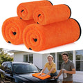 4 Pack Twisted Loop Car Drying Towel, Microfiber Towels for Cars 24"x36", Reusable Shammy Quick Dry Cloth for Carwash, for Auto, Boat, RV, Garage & Home