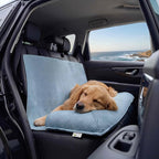 Premium Cooling Dog Car Seat Mat for Medium-to-Large Dogs, Breathable Dog Car Mat for Back Seat Travel, Cool-to-Touch Washable Pet Travel Lounge with Supportive Bolster