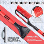 26 in Snow Brush and Ice Scraper, Detachable Car Snow Tool | Soft Bristles, ABS Shaft, EVA Foam Grip, -40°F Cold Resistance, Compact Two-Piece Storage, Scratch-Free Cleaning