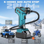 Tire Inflator Portable Air Compressor Compatible With Makita 18V Battery, 150PSI Air Pump, Cordless Tire Pump Digital Pressure Gauge, Tire Inflator for Car, Bike, Motorcycle (Tool Only)