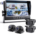 1080P Wired Backup Camera System Kit,9" HD DVR Monitor with IP69 Waterproof Reverse/Side View Camera for RV Truck/Semi Box Truck/Trailer A9