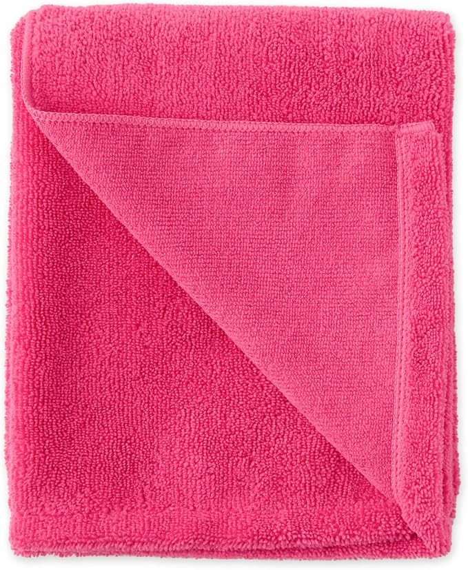 Pet Grooming Microfiber Towel, Embroidered Collection, X-Large,41x23.5, Raspberry Sorbet