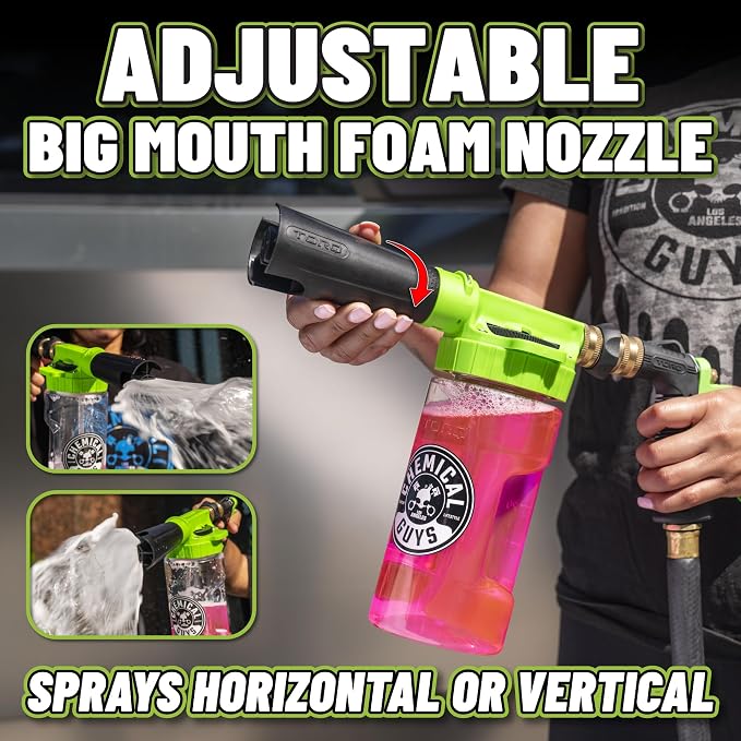 10-Piece Arsenal Builder Car Wash Kit with Foam Gun, Bucket, and 3 - 16 fl oz Car Care Products & Chemicals - Works with Garden Hose for Trucks, SUVs, Motorcycles, and More