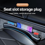 Car Seat Gap Filler, Leather Car Gap Filler Universal Fit for Most Cars, Car Seat Organizer Fill The Gap Between Seat and Consoles, Prevents Things from Falling Out, Pack of 2 PCS (Brown)
