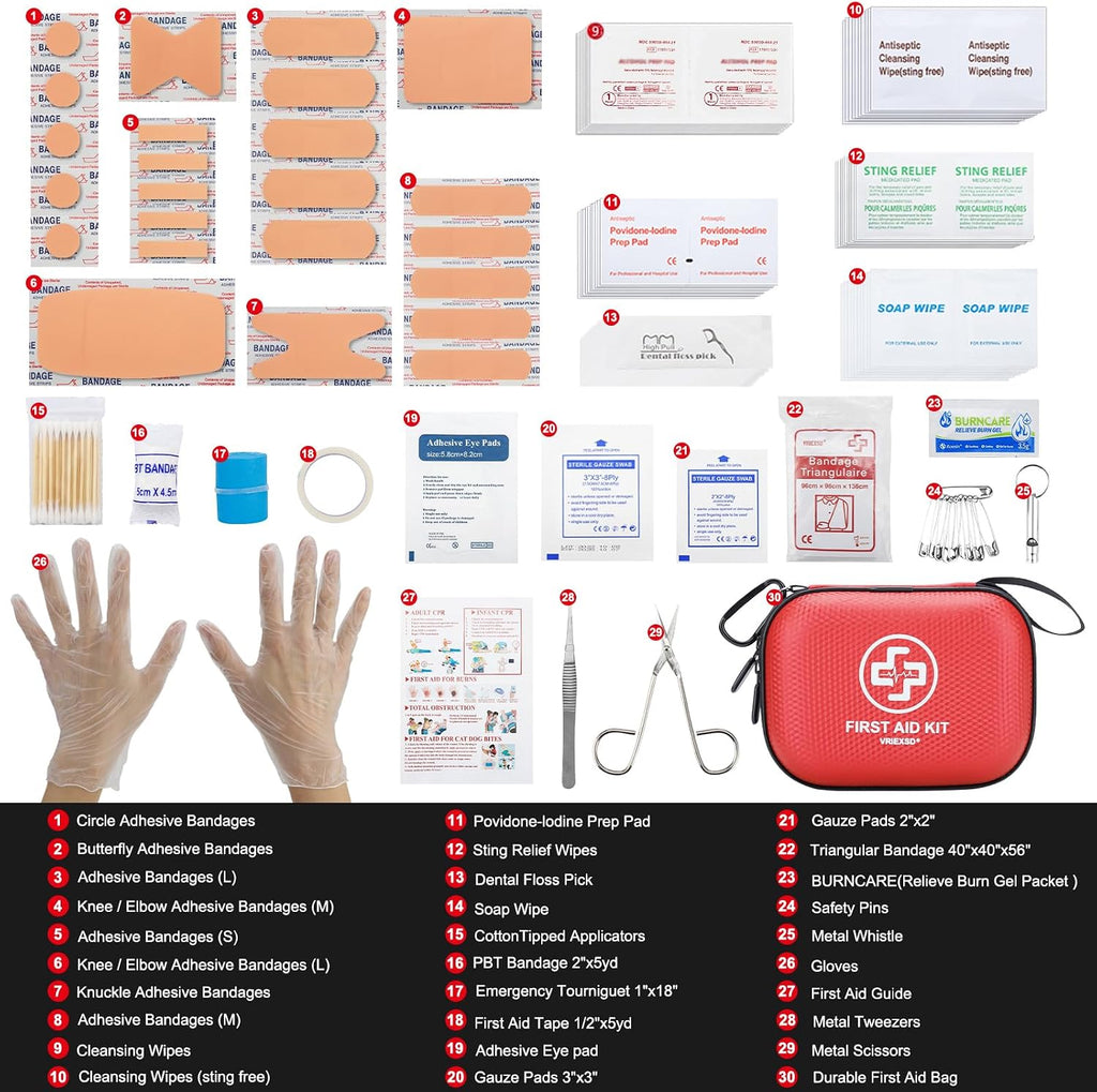 Mini Car First Aid Kit — 150-Piece Waterproof Emergency Case