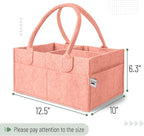 Mr. Pen- Baby Diaper Caddy Organizer, Coral | Nursery Storage Bin and Car Organizer for Diapers and Baby Wipes