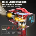 Tire Inflator Air Compressor Compatible with Milwaukee 18V Battery, 160PSI Cordless Portable Electric Air Pump with Digital Pressure Gauge for Car Motorcycles Bike Ball Auto (Tool Only)