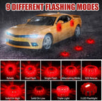 12 Pack LED Road Flares Emergency Lights Roadside 9 Flash Modes Warning Car Safety Beacon Magnet Hook Flashing Disc Flare Kit for Vehicles Car Truck Boats Holiday Gift(Red)