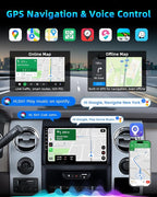 5G WiFi Car Radio for Ford F150 2009-2014: 9 Inch HD Touch Screen Stereo with Wireless CarPlay Android Auto GPS Bluetooth SWC FM DSP 1080P Backup Camera