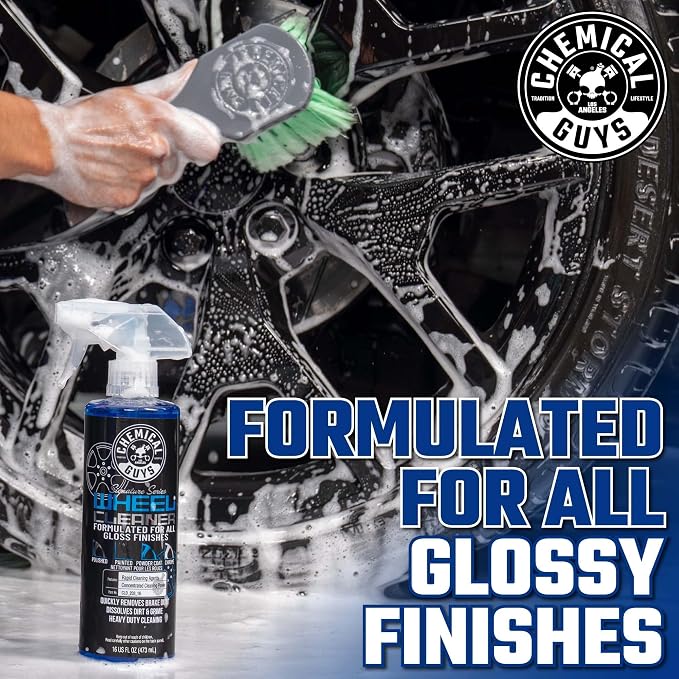 Complete Wheel, Rim and Tire Care Kit, Foaming Cleaner, Tire Dressing, Wheel Sealant, Detailing Brushes, Microfiber Towels for Cars, Trucks and SUVs, 10-Piece Set