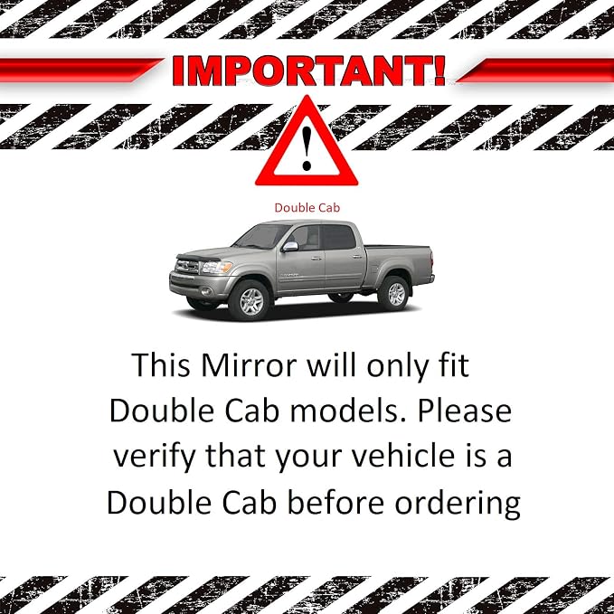 Passenger Side Mirror Assembly Electric Adjustment Non-Heated No Memory Chrome Compatible with 2003-2006 Toyota Tundra Crew Cab TO1321228