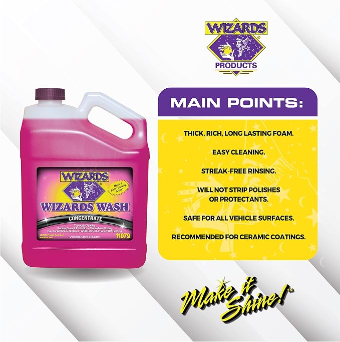 Car Wash - Super Concentrated Car Wash Soap - No Salt Biodegradable Car Wash Soap With Thick Foam - Exterior Care Products For Marine Use - Foam Cannon Soap For Car Washing Supplies - 1 Gallon