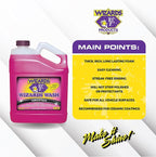 Car Wash - Super Concentrated Car Wash Soap - No Salt Biodegradable Car Wash Soap With Thick Foam - Exterior Care Products For Marine Use - Foam Cannon Soap For Car Washing Supplies - 1 Gallon