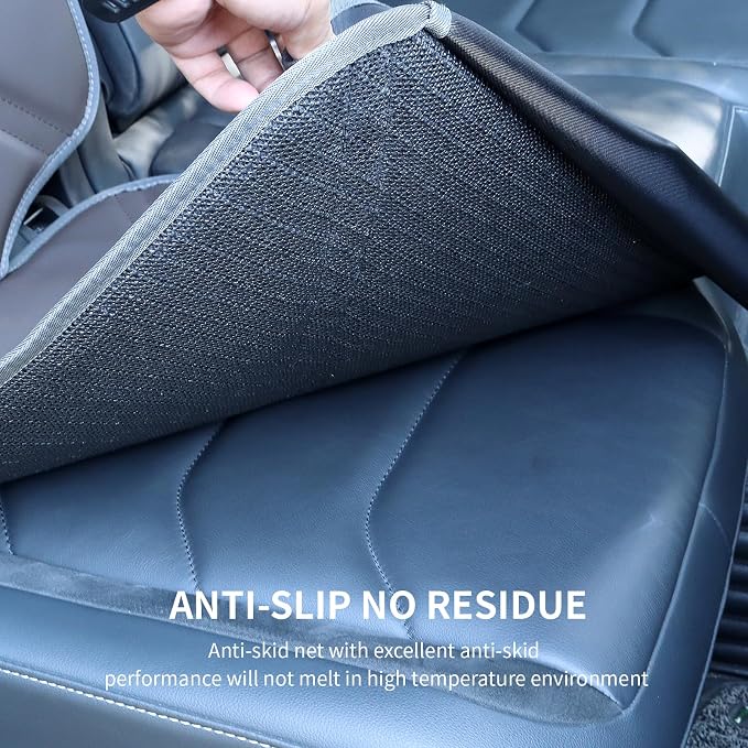 Car Seat Protector Leather Waterproof Child Safety Seat Protector Cover with Thick Pad and 2 Large Pockets Durable Kick Mat for All Auto Seat (Brown)