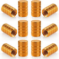 12PCS Tire Valve Stem Caps, Car Exterior Accessories, Aluminum Alloy Valve Cover Universal for Cars, Trucks, Motorcycles and Bicycles (Glod)