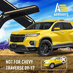 Extra Durable Window Deflectors in-Channel Window Visors Rain Guards Fit for Chevrolet (Chevy) Traverse 2018-2023, Sun Visors, Wind Vent for Shades, Exterior Car Accessories - 4pcs. AG0868