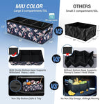 Trunk Organizer for Car, Car Organizer, Sturdy Trunk Organizer for SUV, Non-Slip Bottom, Storage Organizer for Sedans, Van, Jeep, Grocery, Large 3 Compartments, Floral 32"×13"×10.6"