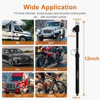 Tire Pressure Gauge Heavy Duty Air Pressure Tire Gauge, Straight-on Foot Dual Head Chucks, Frosted Black, 10-150PSI 100-1000KPa for Semi Truck Car RV Van (1)
