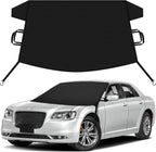 Car Snow Cover Compatible for Chrysler 300 | Windshield Cover for Ice and Snow with S-Hook Straps | Heavy-Duty 600D Oxford Winter Car Cover, Waterproof & Anti-Slip
