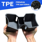 Center Console Cup Holder Inserts for 2026 2025 2024 Toyota Tacoma Accessories Middle Console & Rear Armrest Cup Holder TPE Non Slip Drink Holder Protector Organizer Black, 2PCS Set