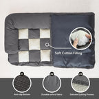Dog Bed for Car Back Seat, Soft Backseat Dog Bed Hammock, Non-Slip Pet Car Seat Cover for Back Seat, Pet Travel Bench Sofa for Cars/Small SUVs/Sedan, Dark Gray