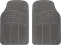ProLiner Floor Mats for Cars Trucks SUV, 2-Piece All-Weather Car Mats with Universal Fit Design, Durable Car Floor Mats with Capture Ridges, Waterproof Rubber Floor Mats for Cars (Gray)
