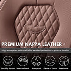 Coverado Seat Covers Front Seats, Coffee Car Seat Covers 2 Pack, Driver Seat Cover, Luxury Automotive Seat Covers, Car Seat Cushion, Front Car Seat Covers Leather Seat Protector Fit for Most Cars